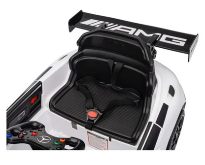 Mercedes AMG GT4 Blanc sous licence – Voiture Electrique Pour Enfants Avec Télécommande