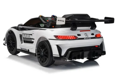 Mercedes AMG GT4 Blanc sous licence – Voiture Electrique Pour Enfants Avec Télécommande