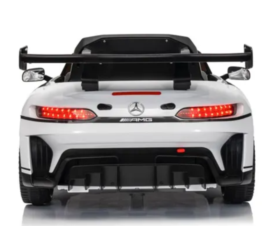 Mercedes AMG GT4 Blanc sous licence – Voiture Electrique Pour Enfants Avec Télécommande