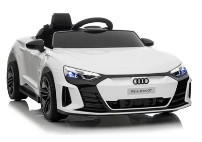 Audi Voiture Electrique 12 V Enfants avec Télécommande 2,4G, 2 Portes Ouvrables, Musique, Klaxon, Lumières LED, Blanc