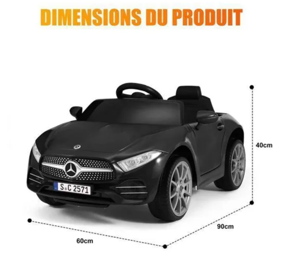 Voiture Électrique Enfant Mercedes-Benz CLS 350– Deux modes de contrôle, LED, Musique & Sécurité
