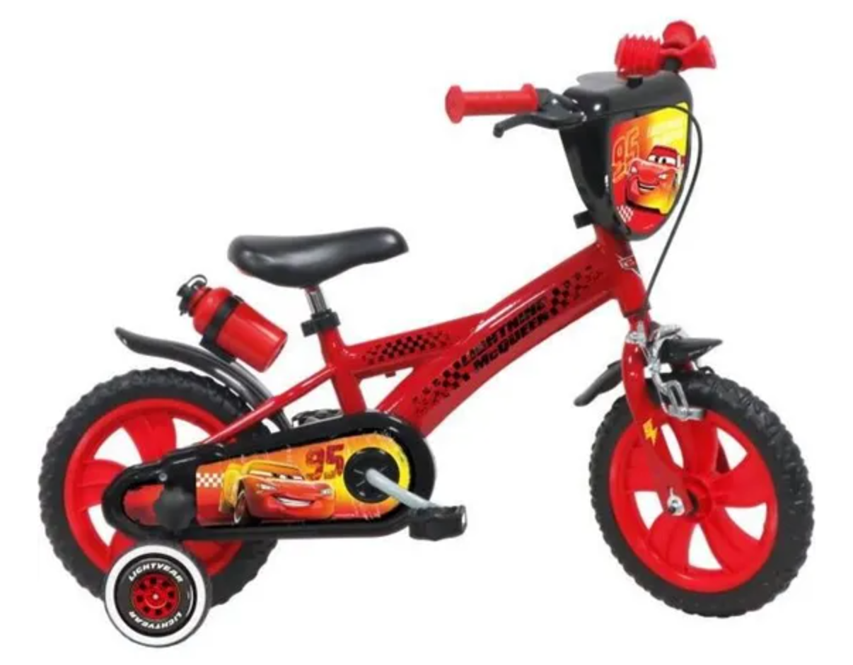 Vélo pour enfant < 90 cm - équipé de 1 frein - 2 stabilisateurs amovibles - plaque avant décorative !