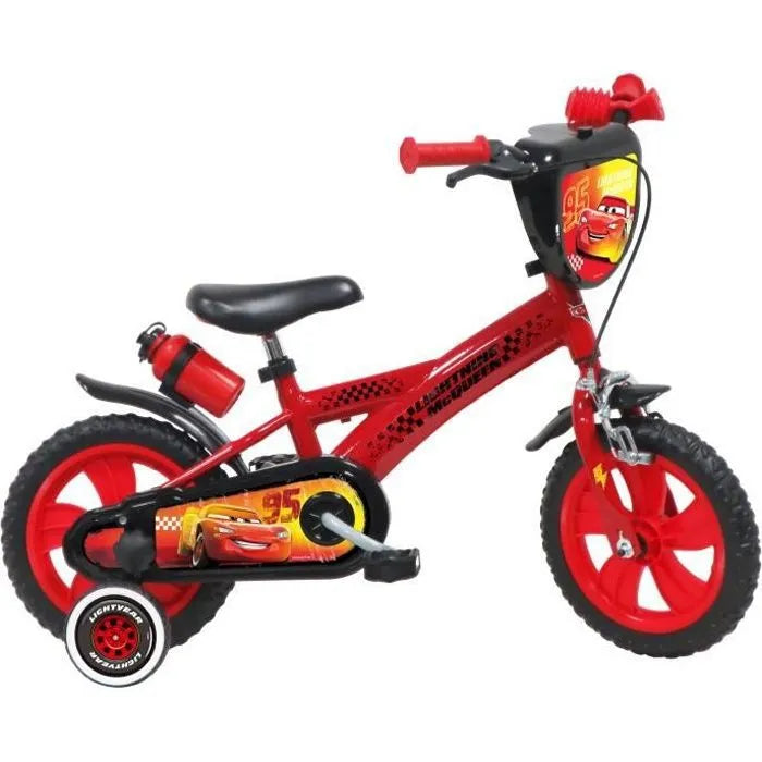 Vélo pour enfant < 90 cm - équipé de 1 frein - 2 stabilisateurs amovibles - plaque avant décorative !