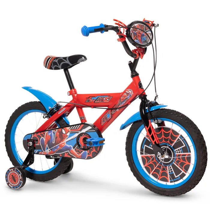 Vélo 16″ Marvel Spider-Man par Huffy, pour enfant de 5 à 7 ans, rouge
